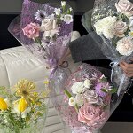 Floral Art Gilded Bouquet Wrapping Mesh Manufacturer - Wholesale Korean Gauze Sequin Polyester for Gift Packaging