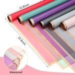 Flower Wrapping Paper Manufacturer - Wholesale Gold Edge Waterproof Korean Floral Bouquet Gift Wrapping for Decoration