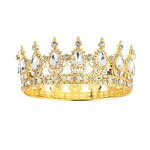 Bridal Crown Manufacturer - Wholesale Baroque Round Crystal Multicolor Alloy Rhinestone Wedding Dress Accessories Factory Price