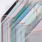 Flower Wrapping Paper Manufacturer - Gold Border Waterproof Double Side Coating for Valentine's Day Gift Bouquet Packaging