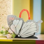 PVC Butterfly Handheld Flower Bag Manufacturer - 2025 New Design Floral Carrier Wrap for Valentine's Day Double Side Coating