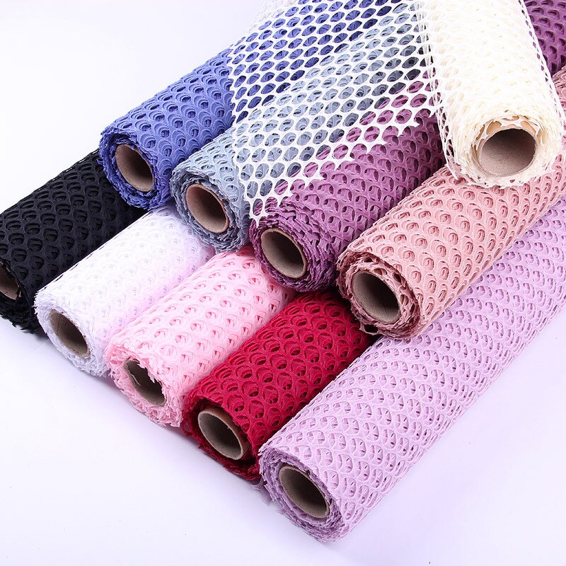 Heart Mesh Floral Packaging Paper Manufacturer - Wholesale Korean Plastic Synthetic Gravure Printing Flower Wrapping Mesh