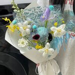 Floral Art Gilded Bouquet Wrapping Mesh Manufacturer - Wholesale Korean Gauze Sequin Polyester for Gift Packaging