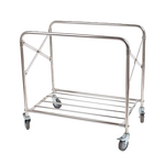 Linen Cart Manufacturer - Stainless Steel Folding Hotel Collection Trolley with Durable Cloth Bag for Guest Room and Workspace Cleaning