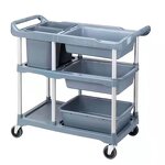 Collection Cart Manufacturer - Double Armrest Plastic Three-layer
