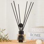 Reed Diffuser Manufacturer - Hot Sale Black Color with Fiber Sticks Fragrance Aroma Air Freshener for Home Wellness for Hotel Amenities