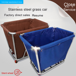 Linen Cart Manufacturer - Thickened Conical Stainless Steel Disassembly Assembly Collection Cart for Hotel Restaurant Guest Room Laundry