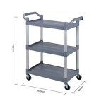 Service Bus Manufacturer - Multi Functional and Durable Large Three Story Heavy-duty Plastic Food Service Vehicle Suitable for Restaurants