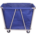 Cleaning Cart Manufacturer - Hotel Service Reinforced Stainless Steel with Plastic Linen Conical for Laundry Service