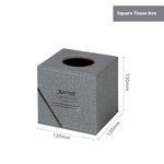 PU Leather Hotel Amenities Manufacturer - Factory Direct Eco-Friendly European Gray Notepad Trash Can Tissue Box for Commercial Office Hotel