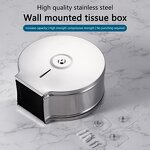 Roll Paper Rack Manufacturer - Stainless Steel Large Roll Paper Box Hotel Mall Bathroom Wall Mounted Waterproof Large Roll Paper Box