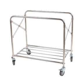 Linen Cart Manufacturer - Stainless Steel Folding Collection Trolley for Hotel Guest Rooms Workspaces and Car Service Cleaning Needs