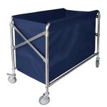 Linen Cart Manufacturer - Stainless Steel Hotel with Foldable Frame