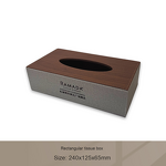 Leather Tissue Box Manufacturer - Guangzhou Five-Star Hotel Room Eco-Friendly Simple Creative Wood Grain Trash Can Set Remote Hotel Amenities
