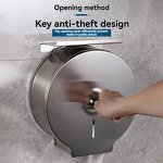 Roll Tissue Holder Manufacturer - Stainless Steel Wall-Mounted Large for Hotels Waterproof Bathroom Toilet Large Roll Tissue Dispenser