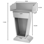 Event Podium Manufacturer - Stainless Steel Host Counter for Hotel Reception Registration Desk Customer Information and Security Guide