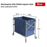 Bed Sheet Collection Trolley Manufacturer - Stainless Steel Foldable Cleaning Cart for Hotel Linen and Laundry Use