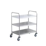 Handcart Manufacturer - Restaurant Catering Service Stainless Steel Three-layer Wholesale Kitchen Commercial Detachable Wine Beverage Delivery