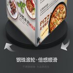 Directional Acrylic Sign Manufacturer - Waterproof UV Printed Hotel Room Service Menu Holder Rotating Clear Display for Bakery/Fast Food
