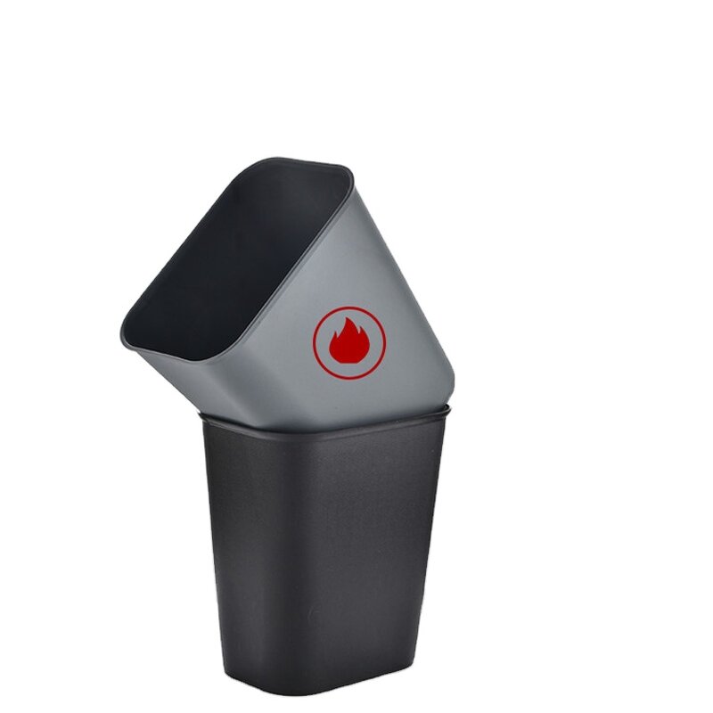 Trash Bin Manufacturer - Durable Flame-Retardant Plastic Hotel for Guest Room Household Office Toilet Paper Basket Rectangular Commercial