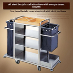 Linen Cart Manufacturer - Special Guest Service Stainless Steel Cleaning Feature for Hotel and Restaurant Use-Plastic Metal Handcart