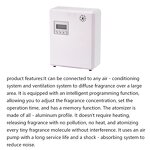 Aroma Diffuser Manufacturer - Wall Mounted App Controlled Home Fragrant Device Electric 200ml for Hotels Aromatherapy Scent Machine