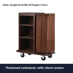 Sanitation Service Cart Manufacturer - Hotel Room Multi-Functional Stainless Steel Hand-Pushed Linen Bag and Bucket Cleaning Work Cart