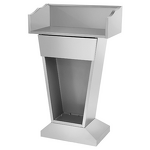 Event Podium Manufacturer - Stainless Steel Host Counter for Hotel Reception Registration Desk Customer Information and Security Guide
