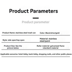 Trash Can Manufacturer - Hotel Lobby Large square Commercial Outdoor Vertical Metal Iron Paint Elevator Entrance Ashtray Trash Can