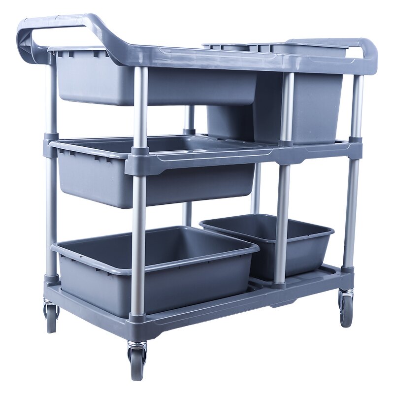 Collection Cart Manufacturer - Double Armrest Plastic Three-layer