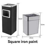 Trash Can Manufacturer - Hotel Lobby Large square Commercial Outdoor Vertical Metal Iron Paint Elevator Entrance Ashtray Trash Can
