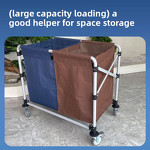 Linen Cart Manufacturer - Stainless Steel Folding Collection Trolley for Hotel Guest Rooms Workspaces and Car Service Cleaning Needs