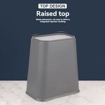 Trash Bin Manufacturer - Durable Flame-Retardant Plastic Hotel for Guest Room Household Office Toilet Paper Basket Rectangular Commercial