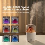 Flame Humidifier Manufacturer - Small Desktop Colorful Atmosphere Light New Cross-Border Volcano Aromatherapy Machine Home Bedroom Plastic