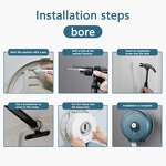 Toilet Paper Box Manufacturer - Wall-Mounted Large Plate Hotel Bathroom Amenities Roll Paper Box Perforated Toilet Paper Tube