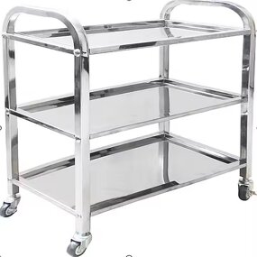Handcart Manufacturer - Restaurant Catering Service Stainless Steel Three-layer Wholesale Kitchen Commercial Detachable Wine Beverage Delivery