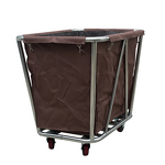 Linen Cart Manufacturer - Thickened Conical Stainless Steel Disassembly Assembly Collection Cart for Hotel Restaurant Guest Room Laundry