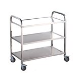 Handcart Manufacturer - Restaurant Catering Service Stainless Steel Three-layer Wholesale Kitchen Commercial Detachable Wine Beverage Delivery