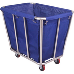 Cleaning Cart Manufacturer - Hotel Service Reinforced Stainless Steel with Plastic Linen Conical for Laundry Service