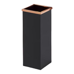 Trash Bin Manufacturer - Titanium Stainless Steel Square with Ashtray for Lobby Hallway Hotel Mall Indoor Public Area Smoking Solution