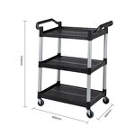 Service Bus Manufacturer - Multi Functional and Durable Large Three Story Heavy-duty Plastic Food Service Vehicle Suitable for Restaurants