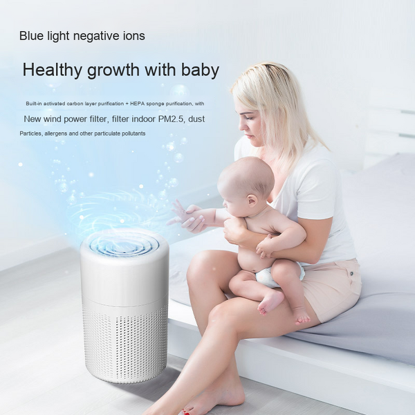Home Air Purifier Manufacturer - Wholesale Customizable EU Plug Small Size H13 Grade HEPA Removes Secondhand Smoke & PM2.5