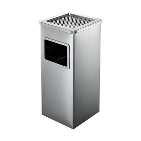 Trash Can Manufacturer - Large square Commercial Outdoor Vertical Stainless Steel