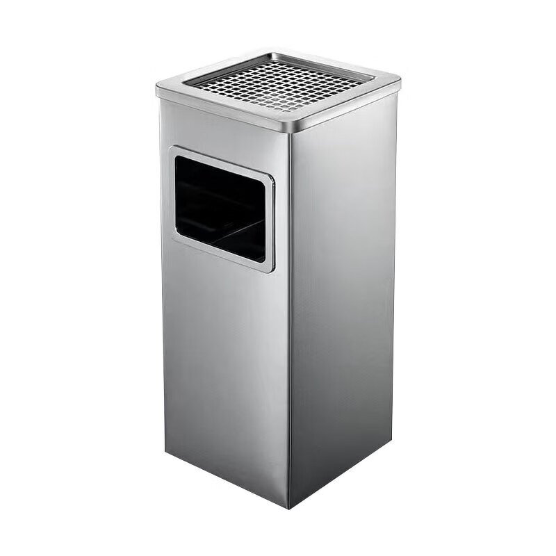 Trash Can Manufacturer - Large square Commercial Outdoor Vertical Stainless Steel