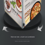 Table Card Display Stand Manufacturer - Three-Sided Rotating Eco-Friendly A4A5 Dining Table Stand 3mm for Wine Card Price List Advertising