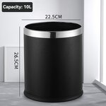 Plastic Trash Bin Manufacturer - Guest Room Round Double-Layer - Durable