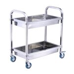 Handcart Manufacturer - Restaurant Catering Service Stainless Steel Three-layer Wholesale Kitchen Commercial Detachable Wine Beverage Delivery