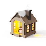 Desktop USB Humidifier Manufacturer - Christmas Warm Light Night Light Small Igloo Home Bedroom Air Fog Aromatherapy Plastic Plug Gift