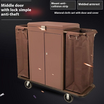 Hotel Linen Cart Manufacturer - Double-Sided with Trolley Door Cover for Guest Room Collection and Cleaning Work