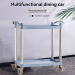 Dining Car Manufacturer - Double Decker Restaurant Utensil Collection Room Service Car Hotel Supplies Service Plastic Cleaning Car